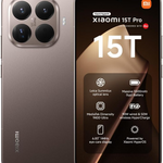 Vista frontal y trasera del smartphone Xiaomi 15T Pro en color Café Mocha - Kmaron Digital