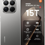 Vista frontal y trasera del smartphone Xiaomi 15T Pro en color Titanio Gris - Kmaron Digital