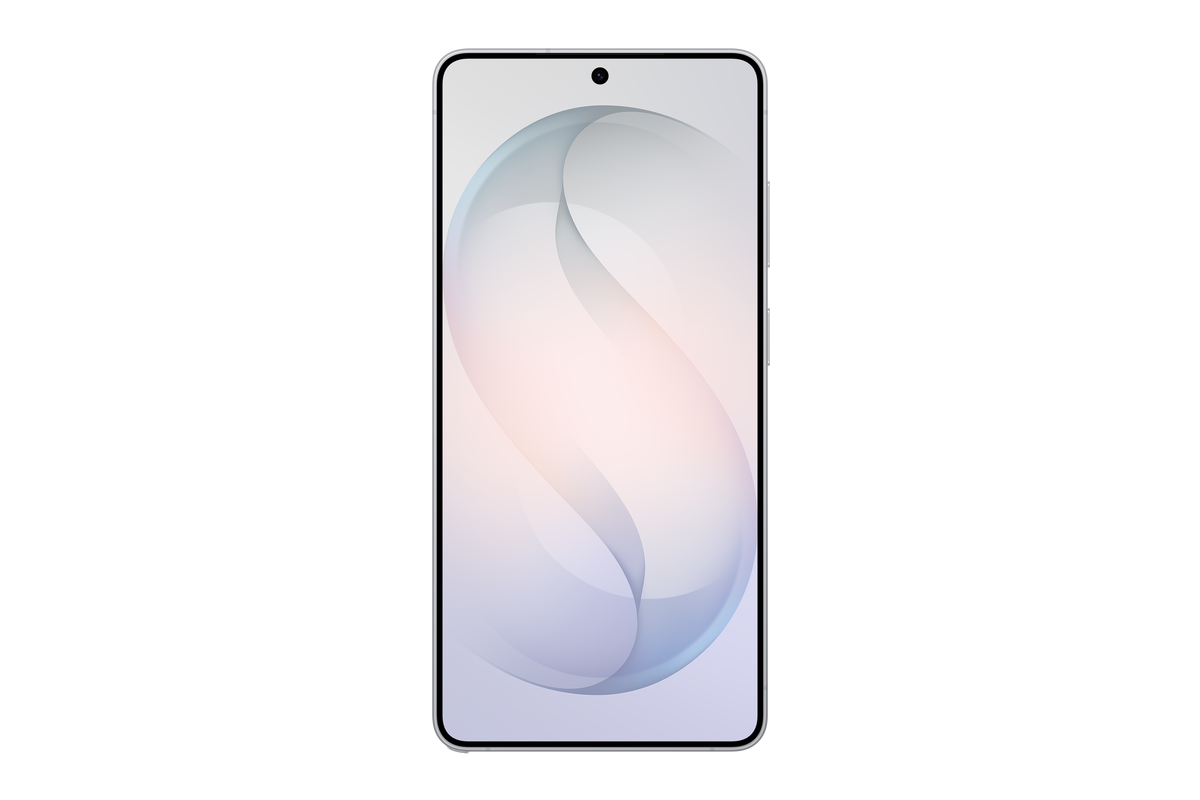 Smartphone Samsung Galaxy S26 Ultra en color Blanco: Vista en perspectiva diagonal mostrando la pantalla Dynamic AMOLED 2X - Kmaron Digital