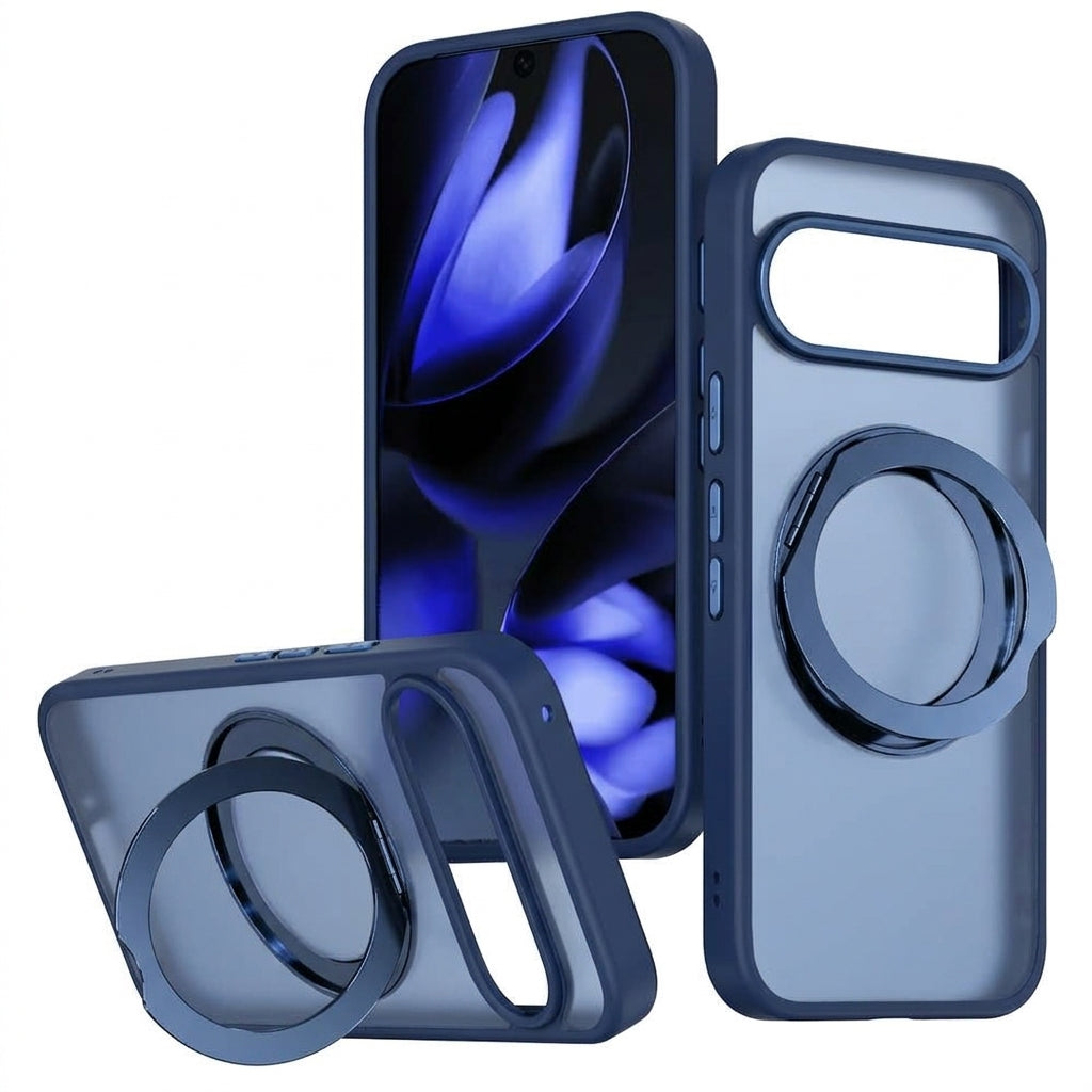 Funda Magnética con Anillo Giratorio para Google Pixel (Azul) | Kmaron Digital Chile