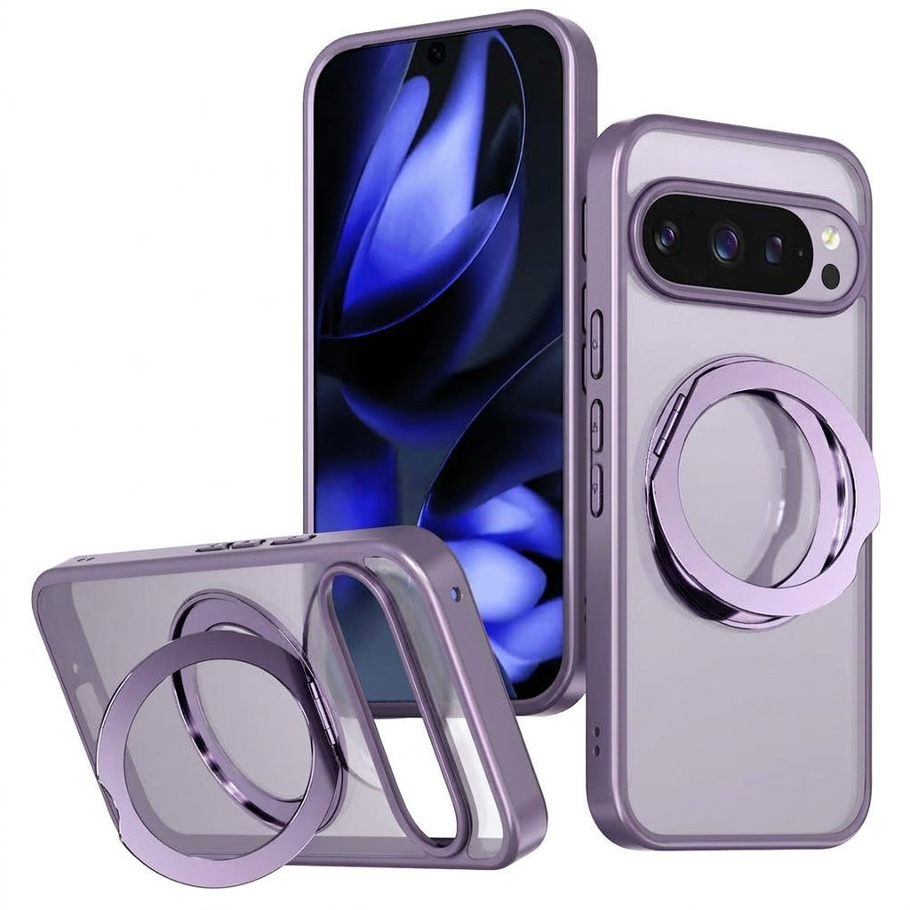 Funda Magnética con Anillo Giratorio para Google Pixel (Púrpura) | Kmaron Digital Chile