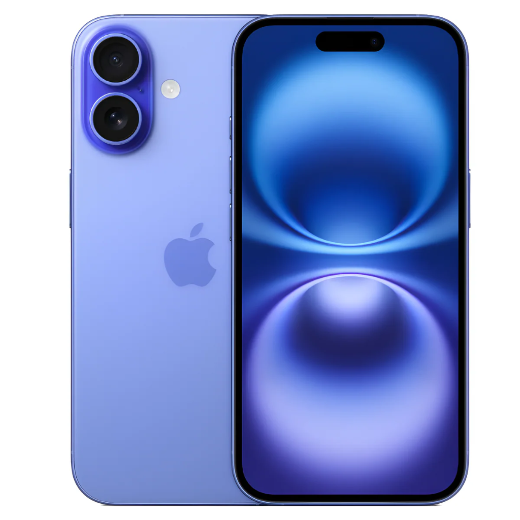 iPhone 16 - Azul Ultra Marino (Tres ángulos de visualización del dispositivo) - Kmaron Digital