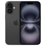 iPhone 16 - Negro (Tres ángulos de visualización del dispositivo) - Kmaron Digital