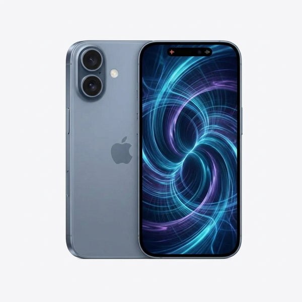 iPhone 17 - Azul Neblina (Tres ángulos de visualización del dispositivo) - Kmaron Digital